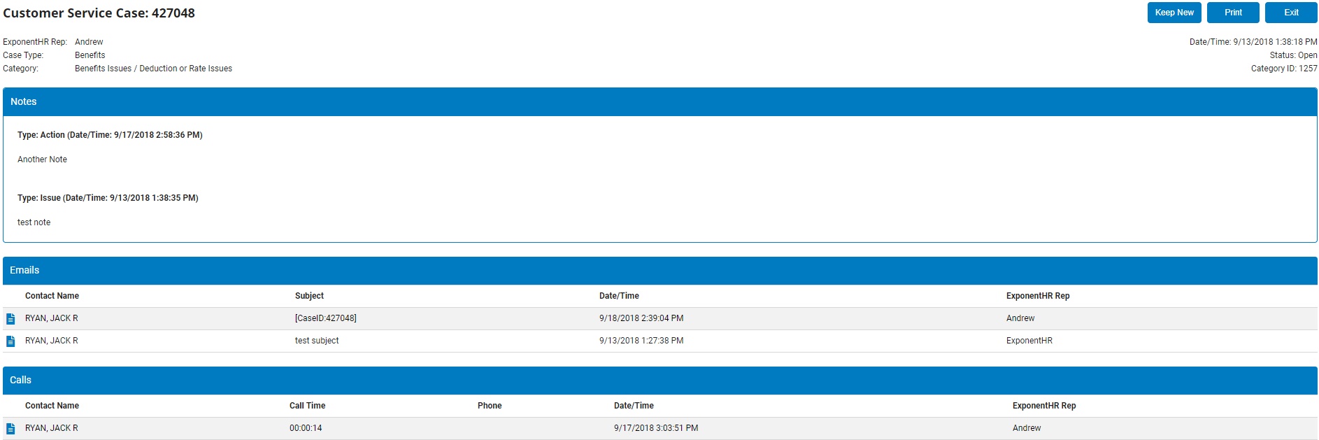View Customer Service Cases